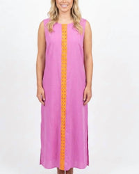 Yellow Lovebirds - Josephine Long Dress