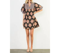 Thml - Puff Sleeve Floral Mini Dress