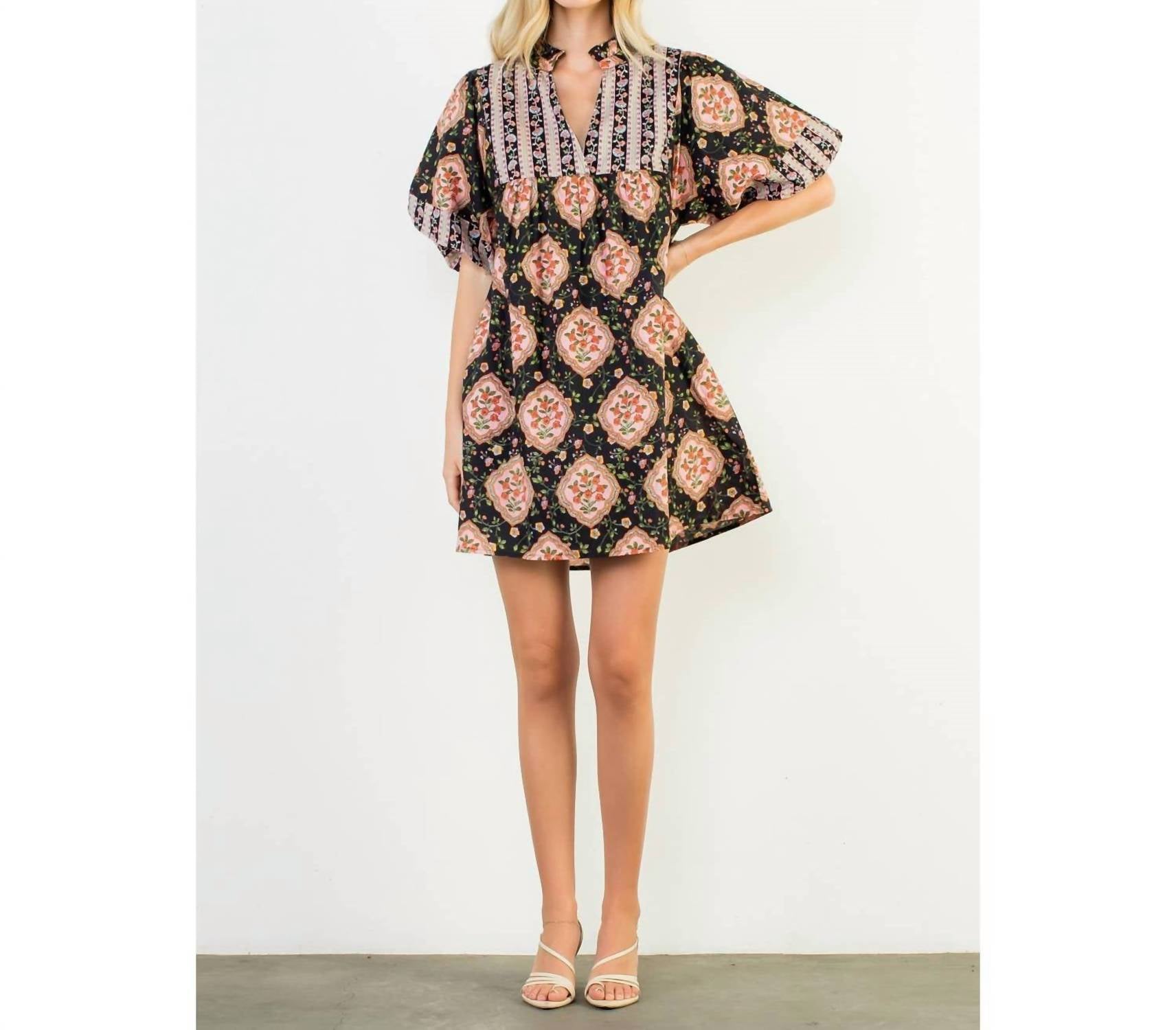Thml - Puff Sleeve Floral Mini Dress