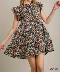 Umgee - Floral Print Mini Dress