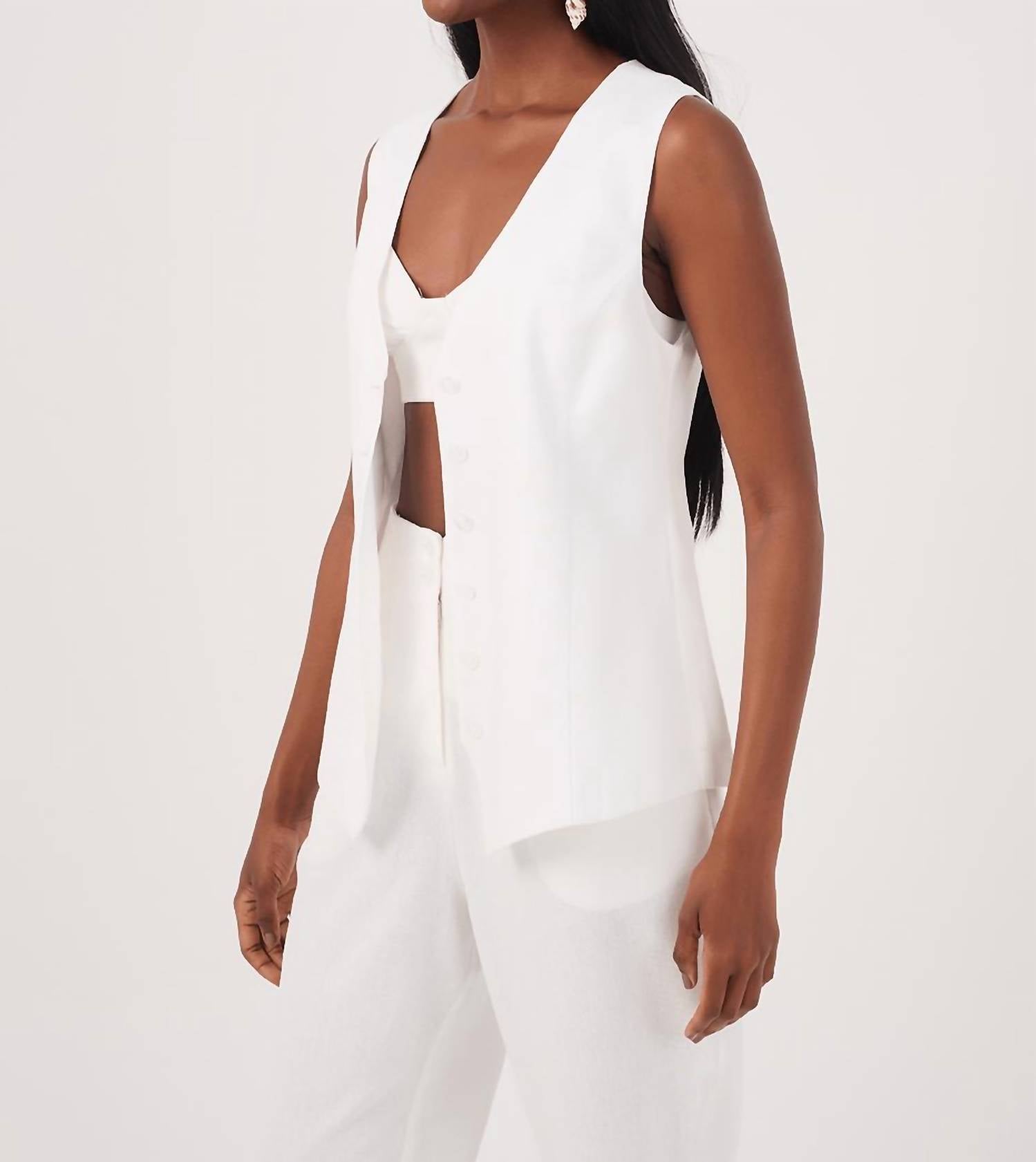 Dress To - Linen Button Down Vest