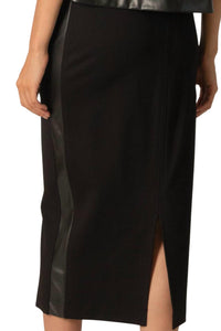 Before You - Fitted Ponte & Faux Leather Skirt