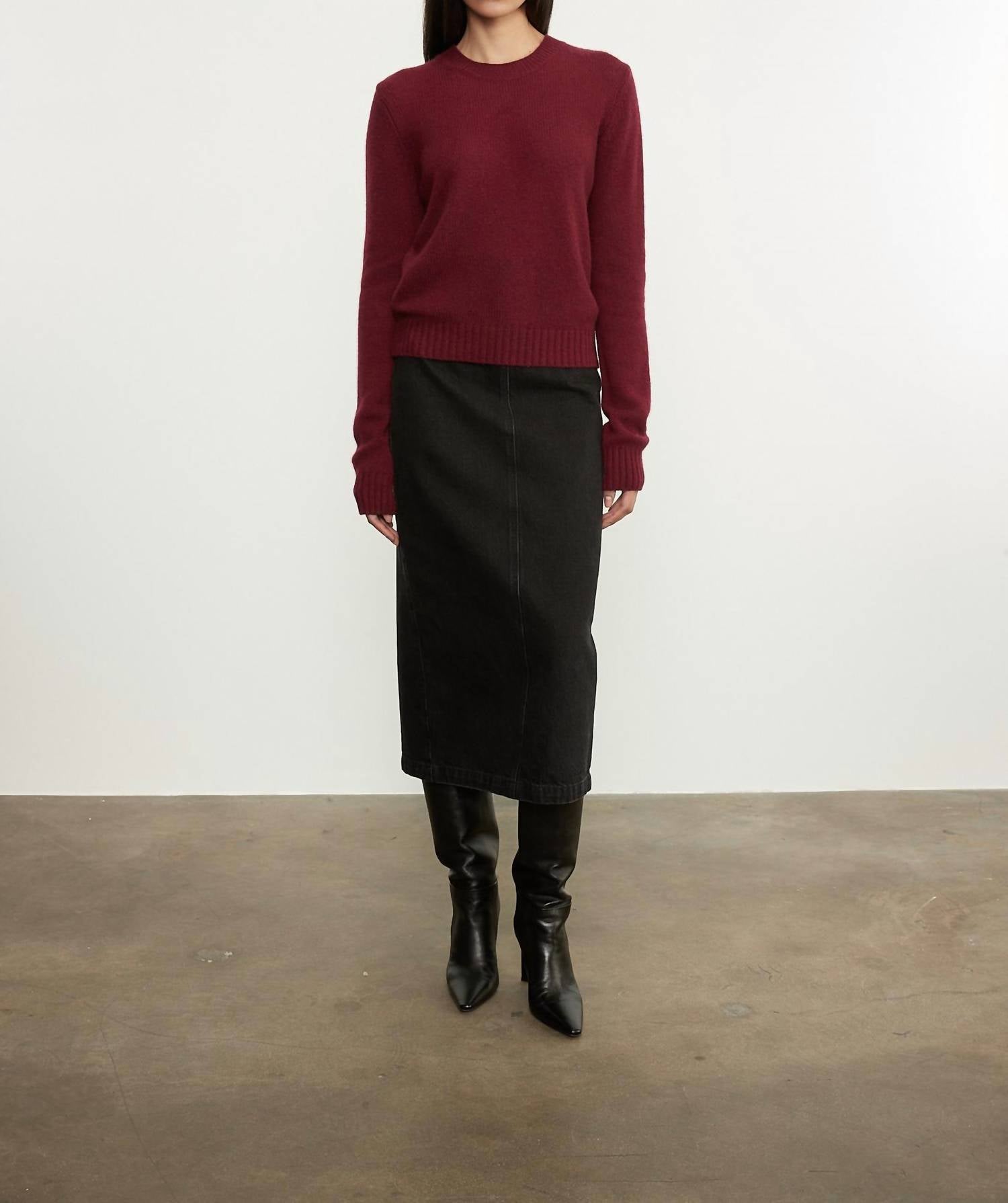 Enza Costa - CASHMERE EASY LONG SLEEVE CREW TOP