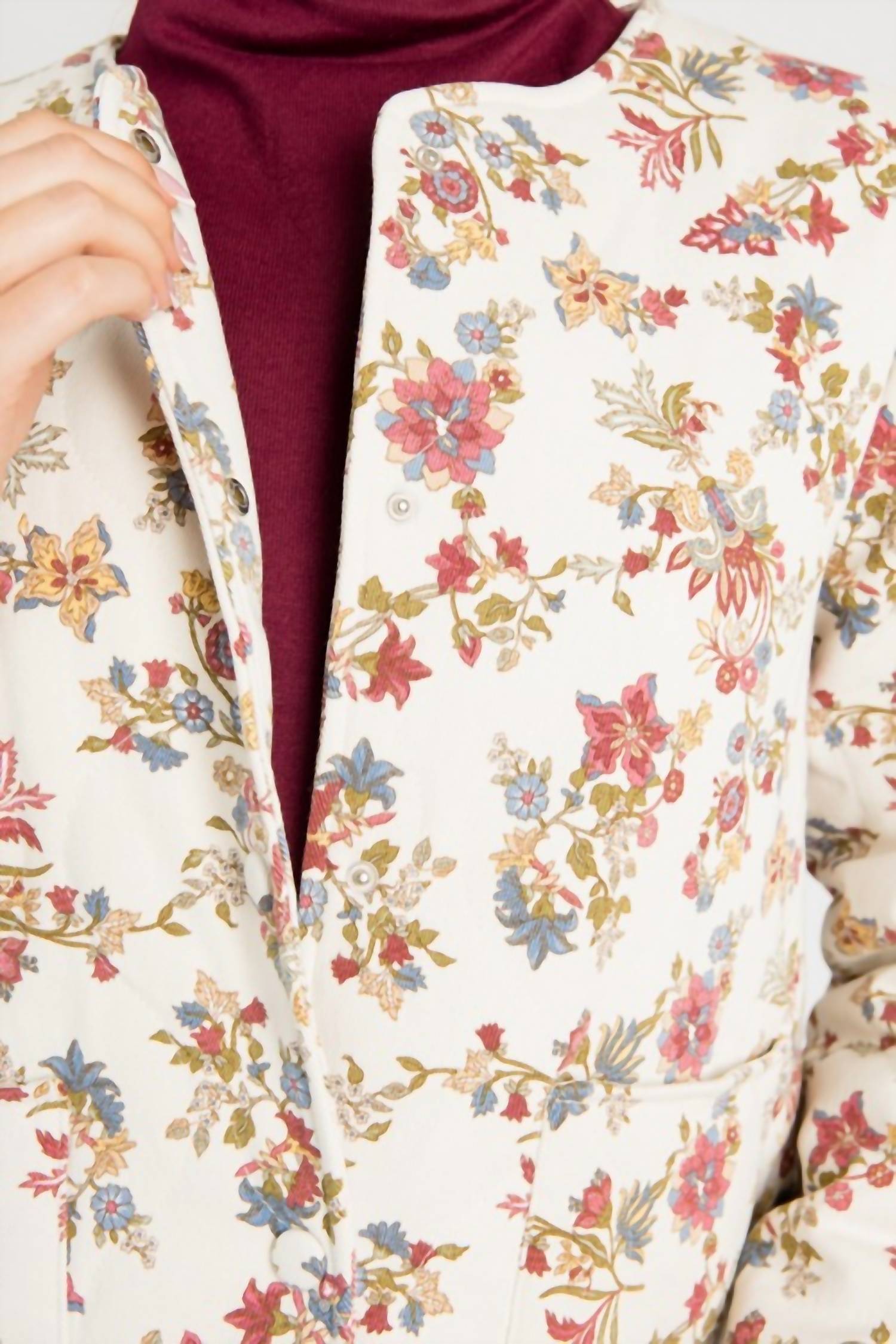 Skies Are Blue - Floral Quilted Jacket