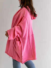 Davi & Dani - Pocket Detailed Longline Cardigan - Plus