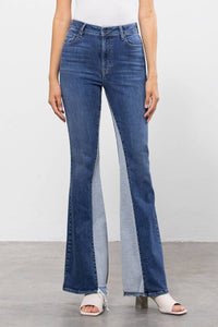 Hidden - High Rise Panel Flare Jeans
