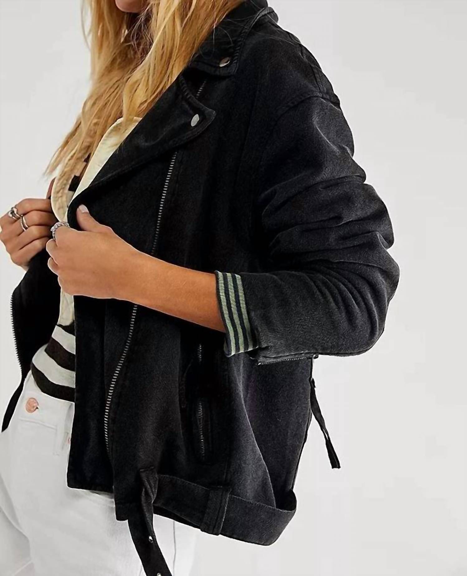 Free People - Rebel Rebel Knit Moto Jacket