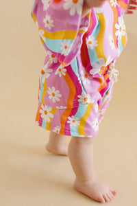 Lucky Panda Kids - Kids Groovy Daisy Short Set