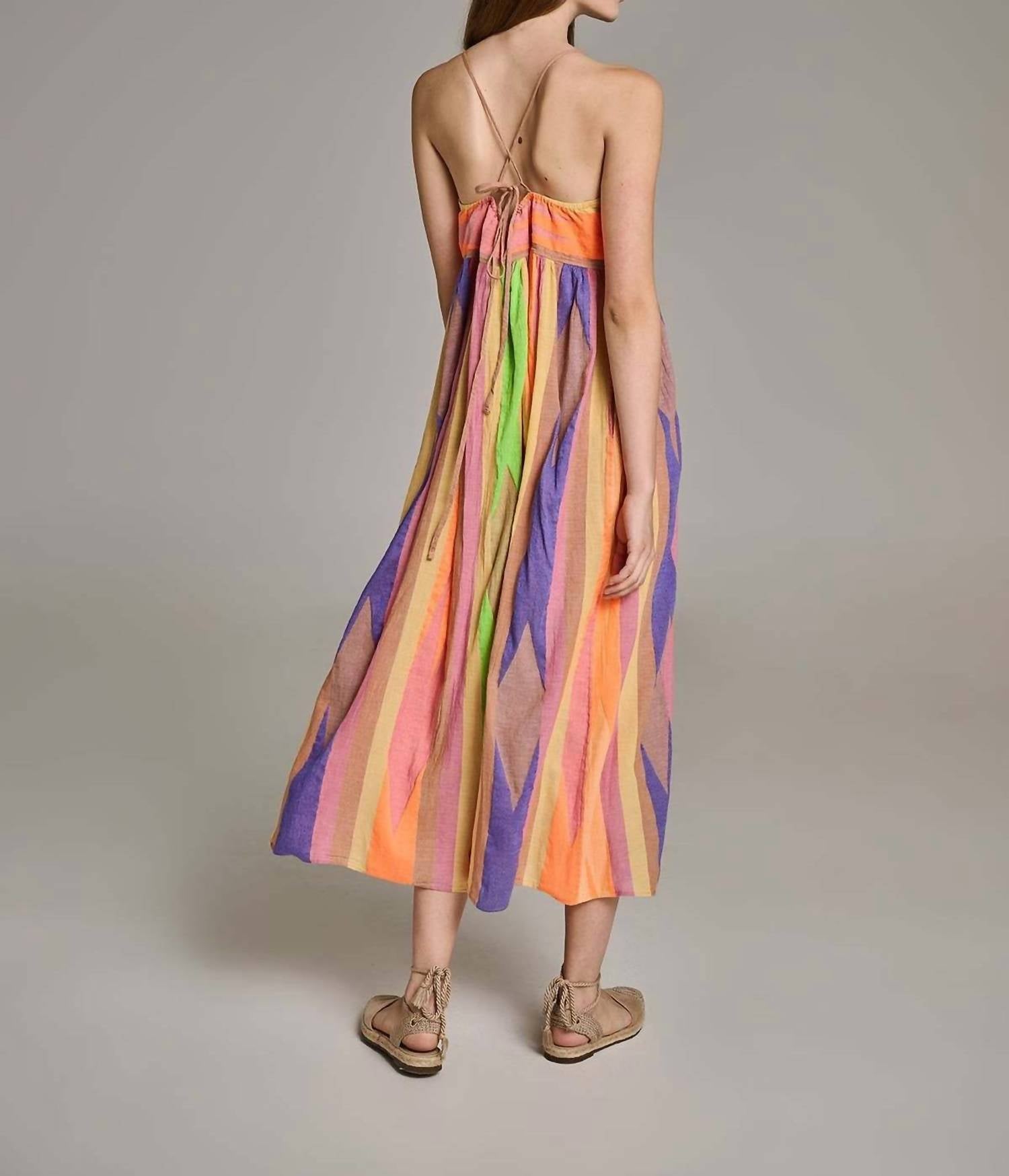 Devotion Twins - Iaspis Strappy Tie Back Midi Dress