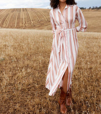 Aston Studio - Arlet Stripe Shirt Dress