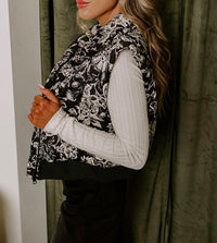 &Merci - Statement Floral Puffer Vest