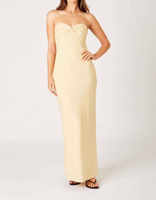 Cotton Candy - Linen Strapless Maxi Dress