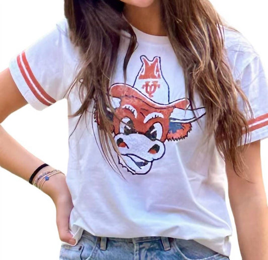 Froux-Froux Frog - Retro Sequin UT Longhorn Top