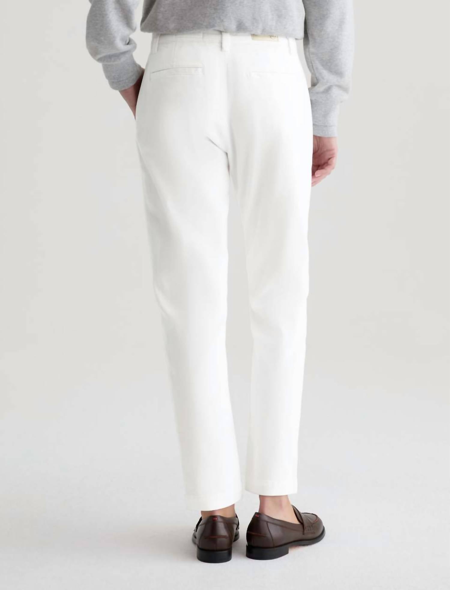 AG Jeans Caden Tailored Trouser Pant in white - women's pants - alternate view