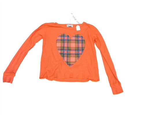 Wildfox - Kids' Plaid Heart Thermal Shirt
