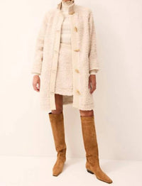 Marie Oliver Angelina Coat in caribou - women's jacket - detail view