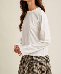 Wishlist - Basic Long Sleeve Raw Edge Tee