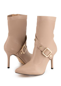 Andrea Women's Sophisticated Ankle Boots in beige - women's shoe - alternate view