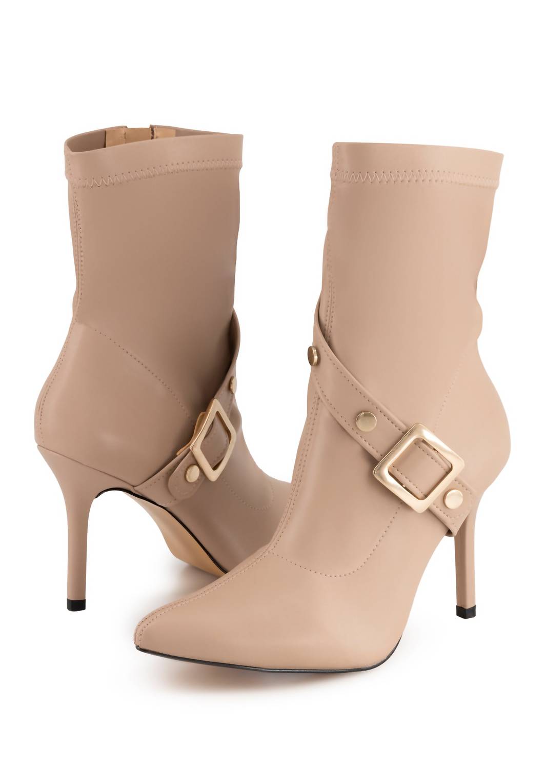 Andrea Women's Sophisticated Ankle Boots in beige - women's shoe - alternate view