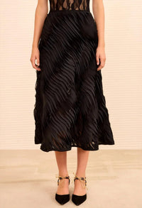 Ulla Johnson - Amiko Chiffon Embroidered Midi Skirt