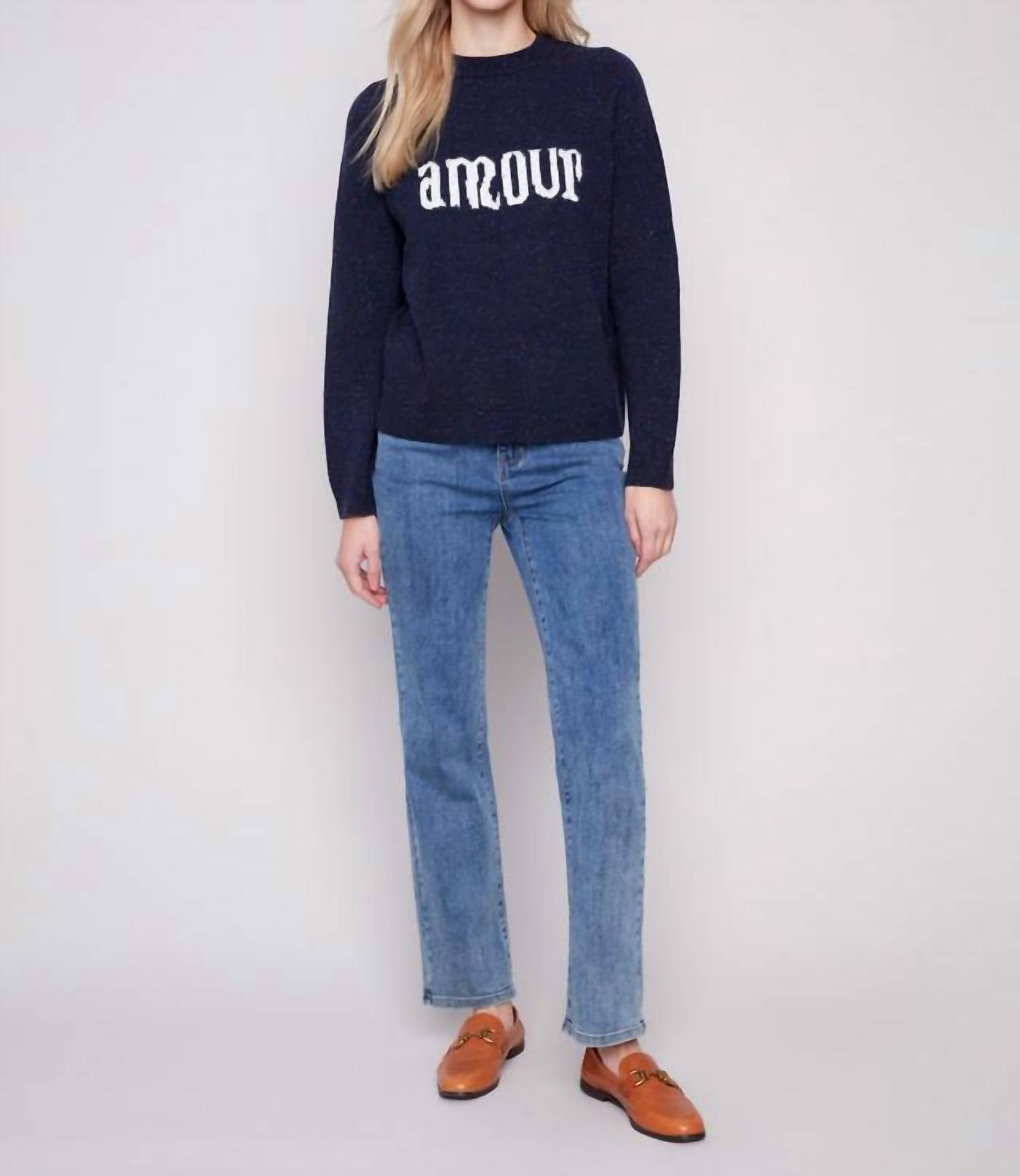 Charlie B - Nep Yarn Mock Neck Amour Sweater