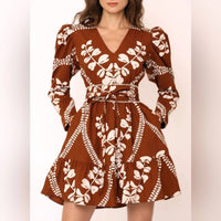 Beyond By Vera - Heidi Heart V-neck Mini Dress