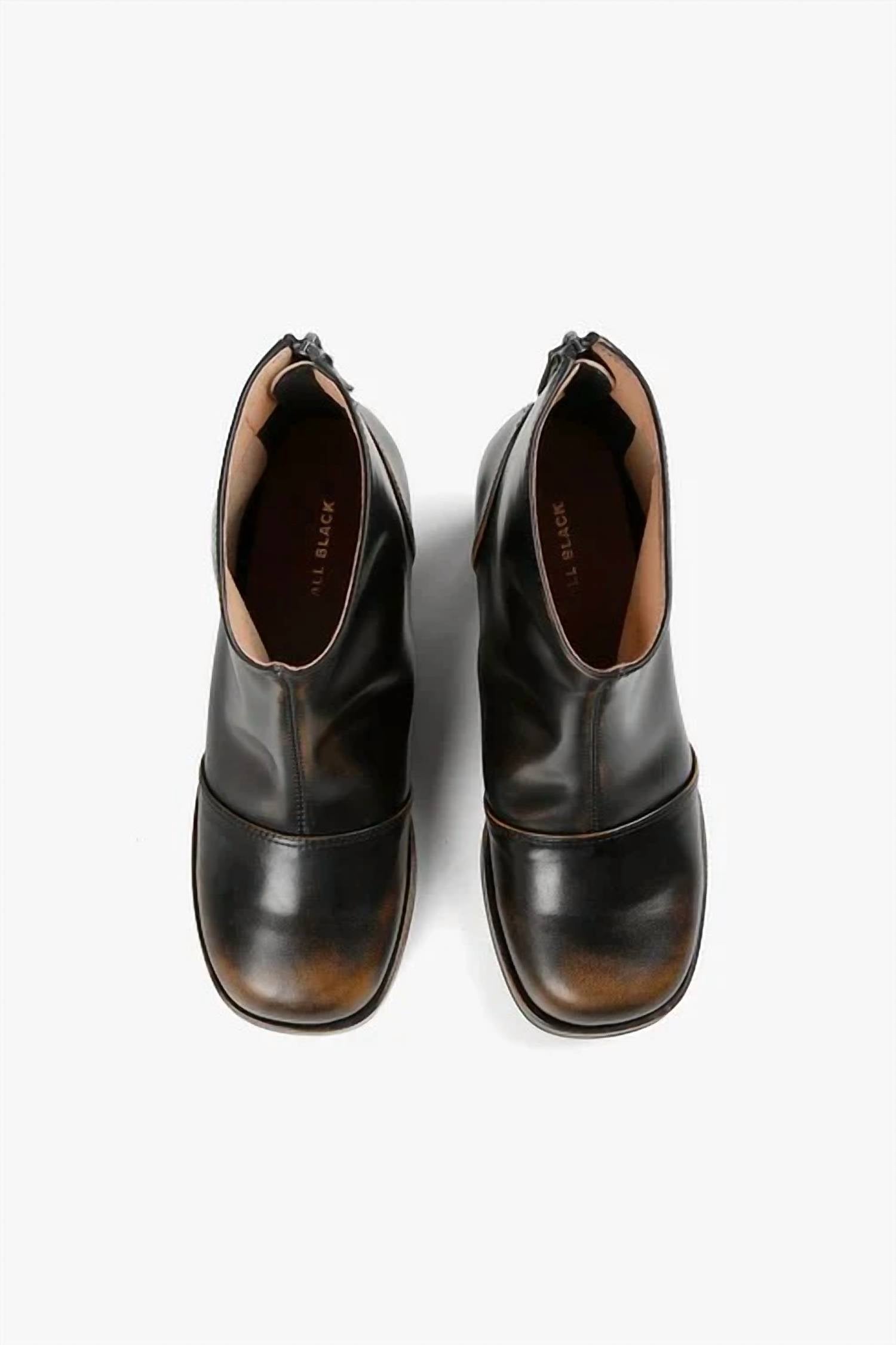 All Black - Women's Distressed Lady Ankle Boots
