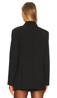 BARDOT Odyssey Double Breasted Blazer in black - women's jacket - detail view