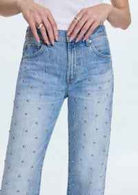 PISTOLA Lexi Mid Rise Bowed Straight Jeans in aries 5 - women's jeans - alternate view