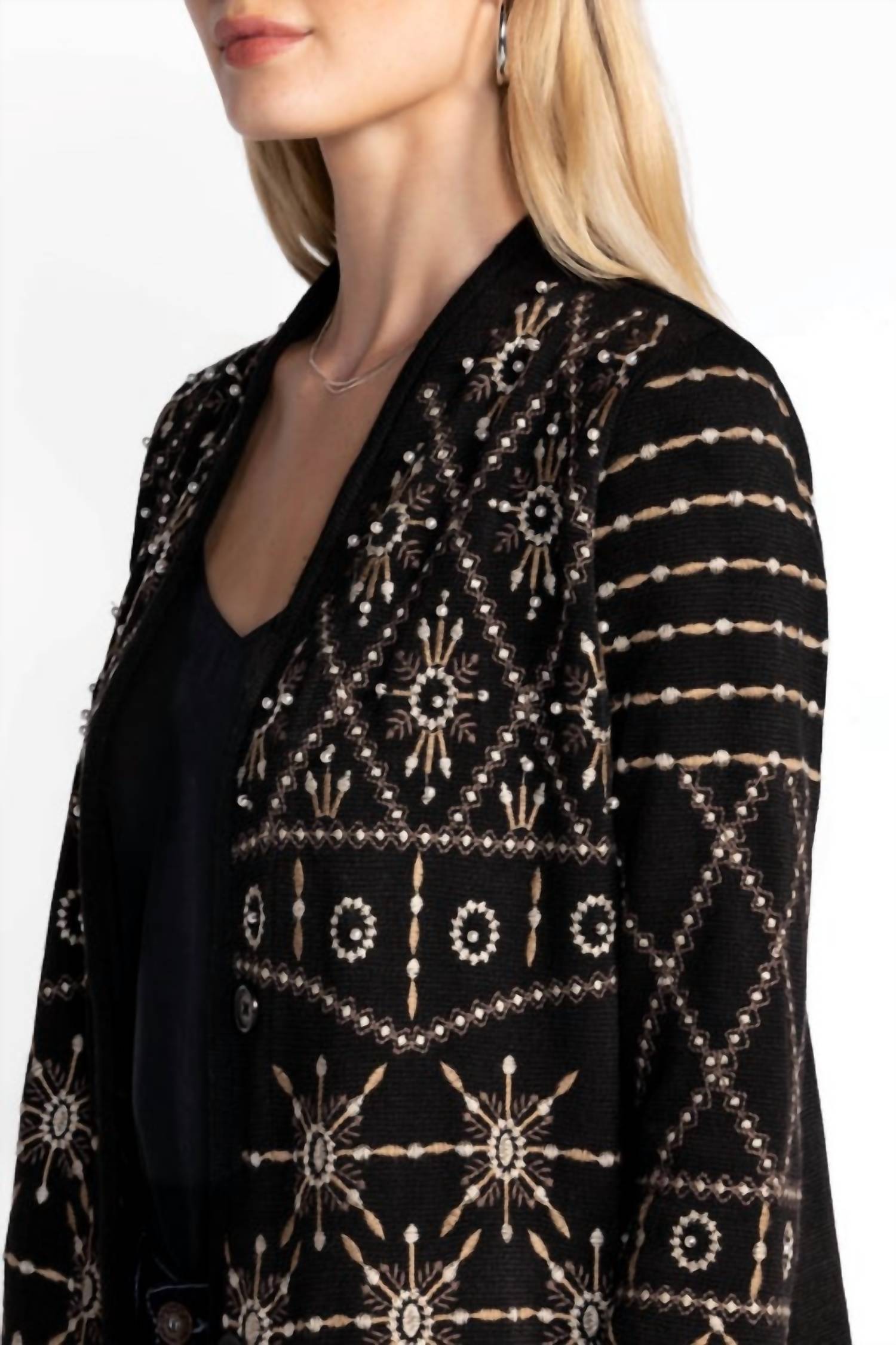 Johnny Was - BIYA RHODES PEARL MIDI CARDIGAN