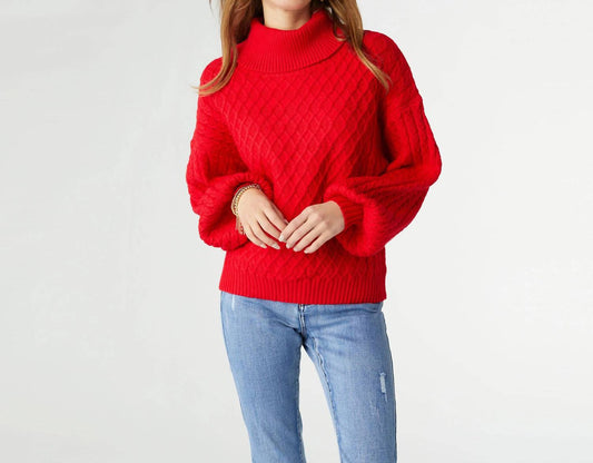 Coco + Carmen - Maren Cable Knit Turtleneck Sweater