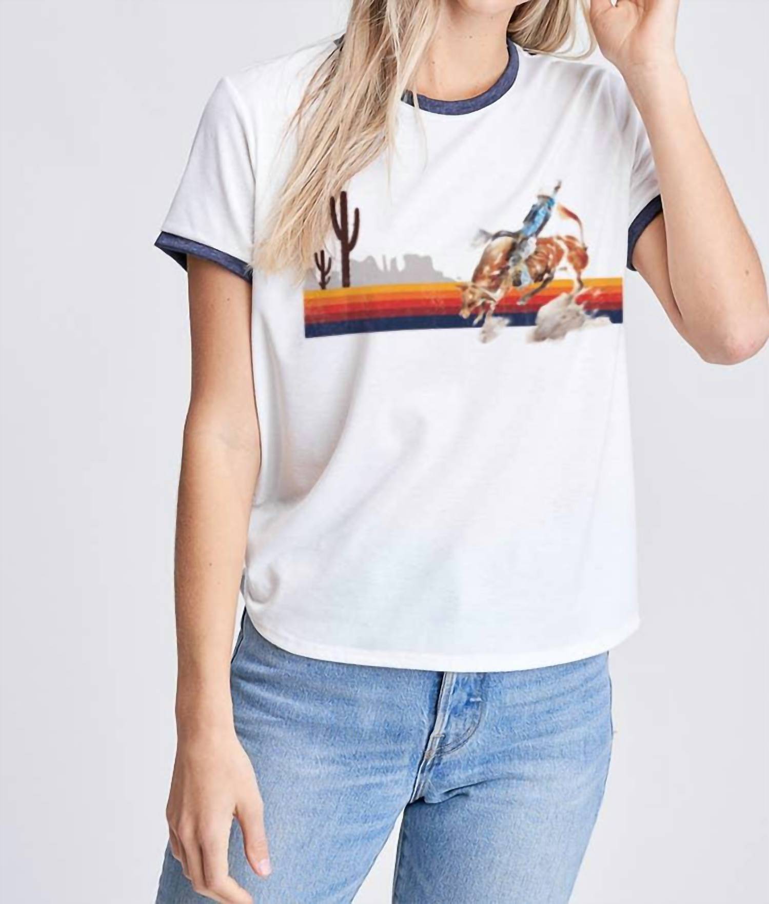 Phil Love - The Rodeo Stripe Ringer Tee