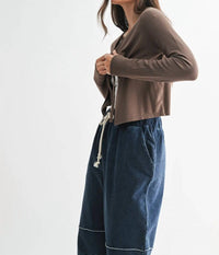 Mono B - Long Sleeve Tie Top