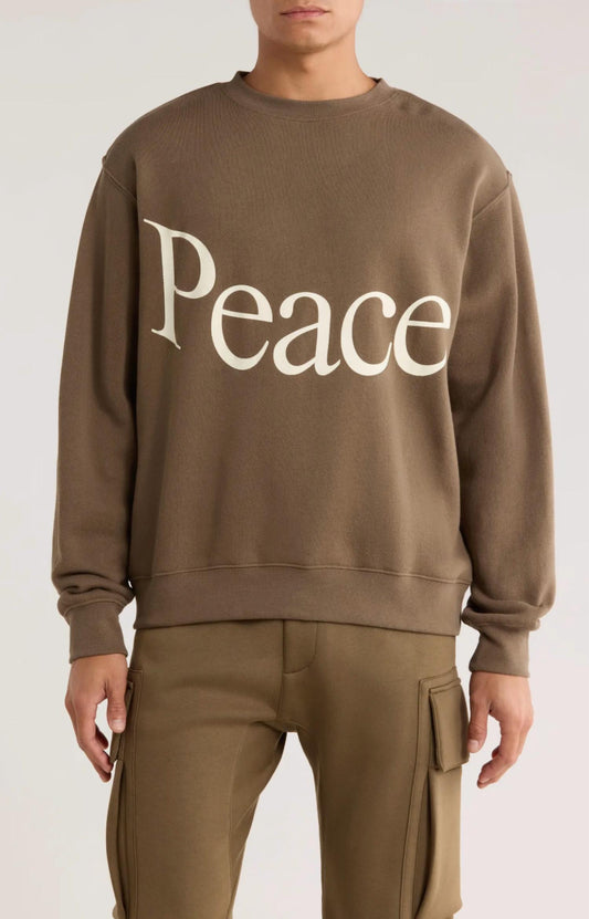 Museum Of Peace & Quiet - Jumbo Wordmark Cotton Fleece Crewneck Sweatshirt