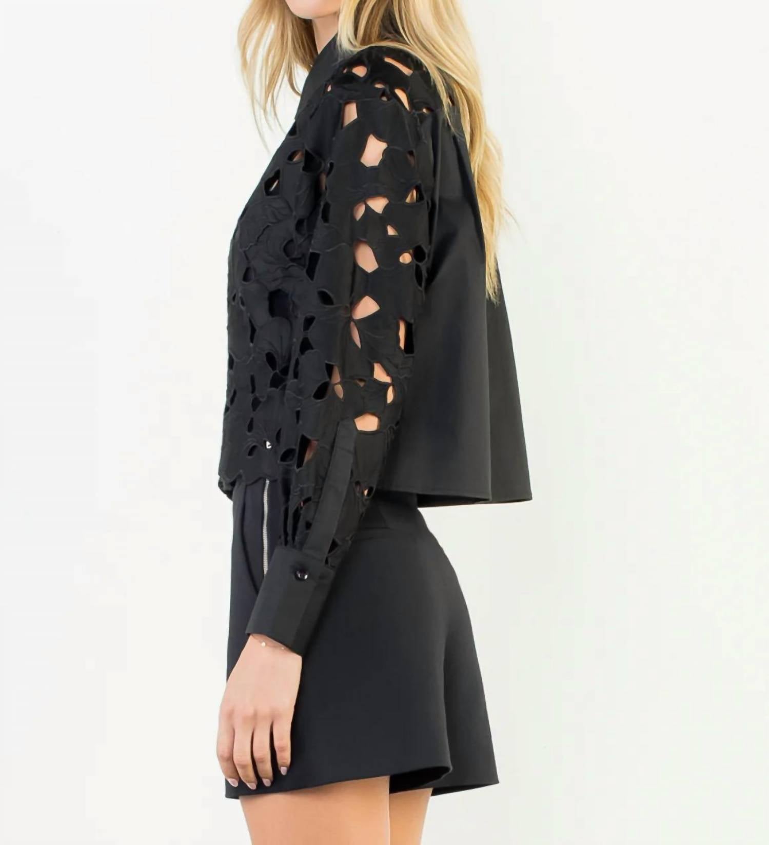 Thml - Berkley Eyelet Detailed Long Sleeve Top
