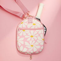 Stone & Stitch - Women's Abstract Daisy Floral Neoprene Pickleball Paddle Bag