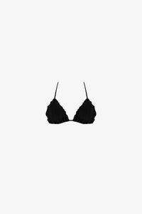 Luli Fama Cosita Buena Wavey Triangle Bikini Top in black - women's swimwear - view 4