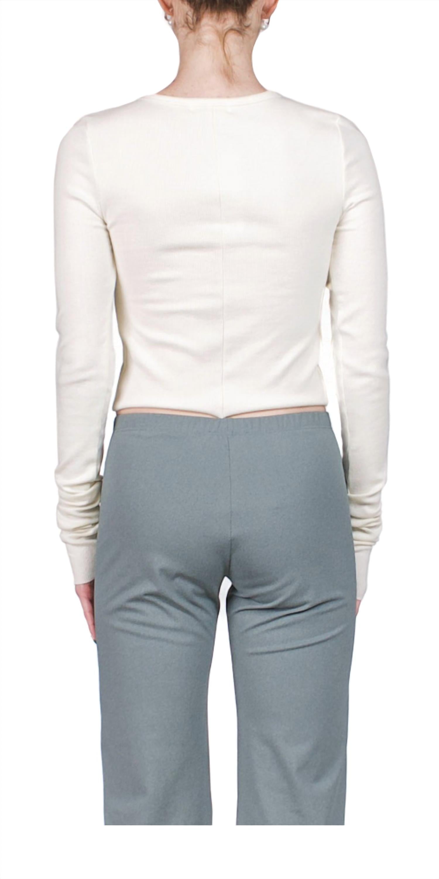 Eterne - Cropped Long Sleeve Fitted Top