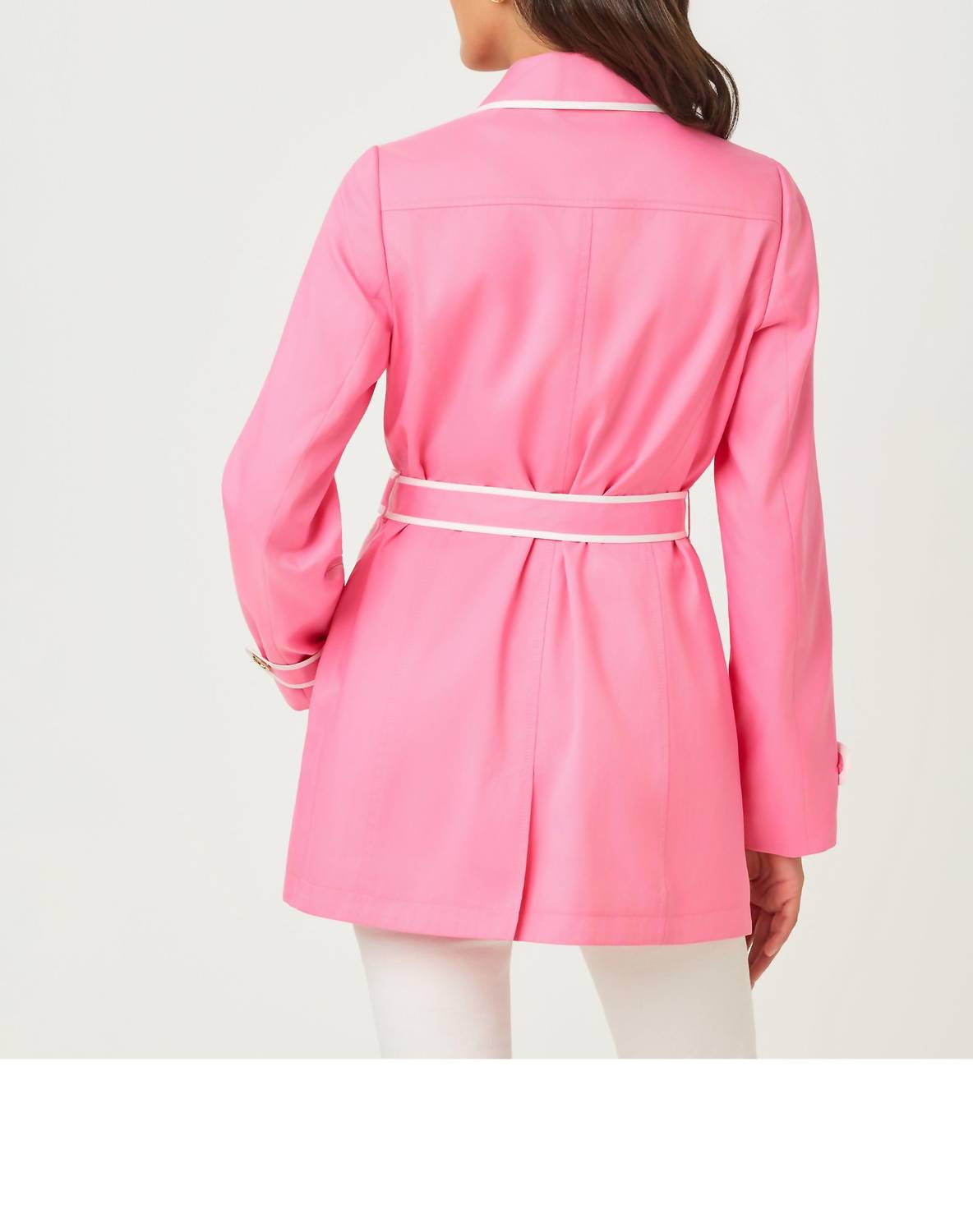 Lilly Pulitzer Dianne Long Sleeve Jacket in confetti pink - women's jacket - detail view
