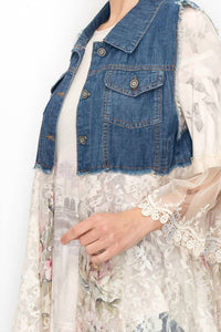 Origami - Denim Lace Vest