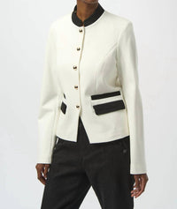 Joseph Ribkoff - Long Sleeves Mandarin Collar Jacket
