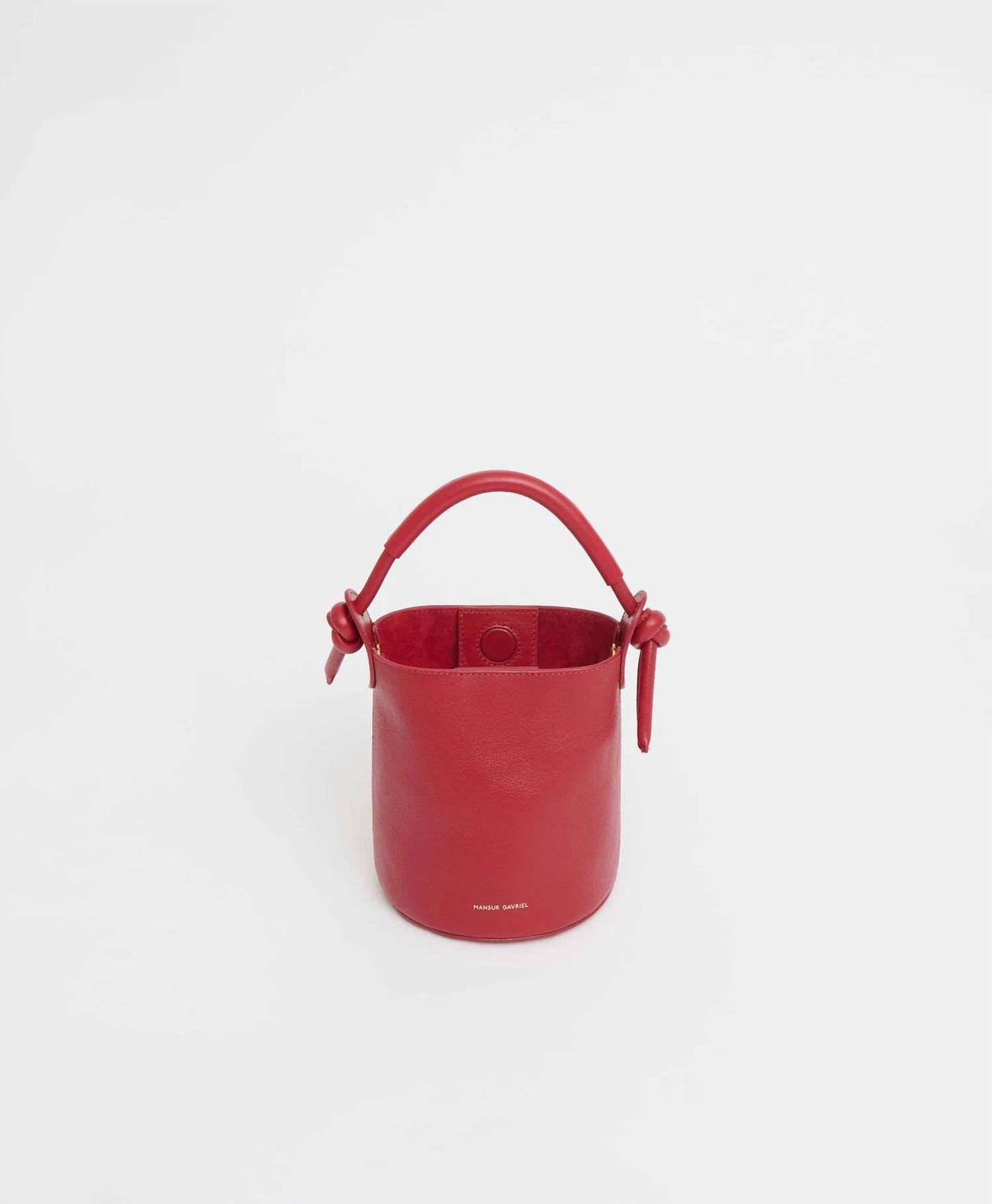 Mansur Gavriel Women's Mini Fortuna Bucket Bag in pomodoro - women's bag - view 4