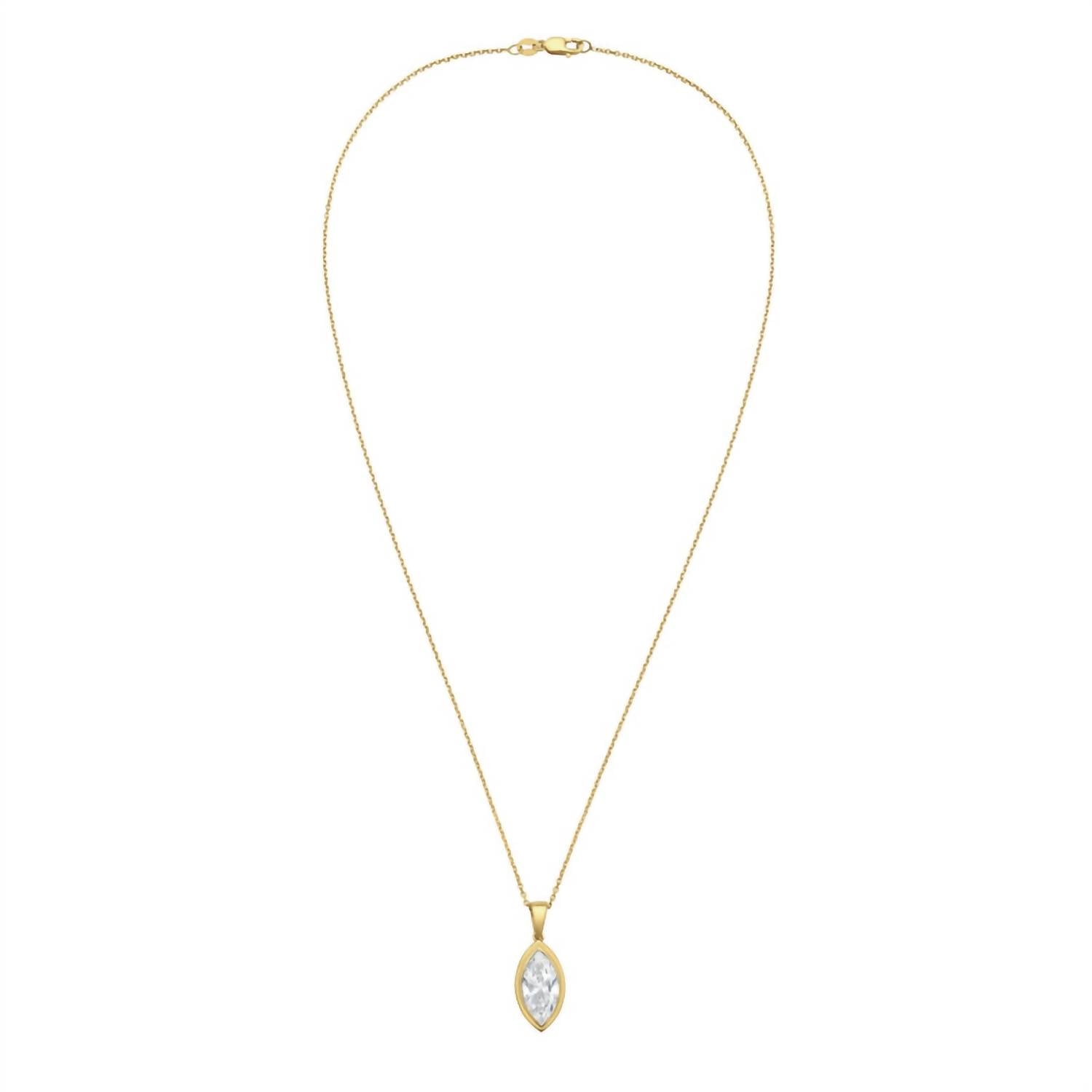 Diana M Jewels - Women's Marquise Lab-Grown Diamond Pendant Necklace (10.00 Ct) - Bold