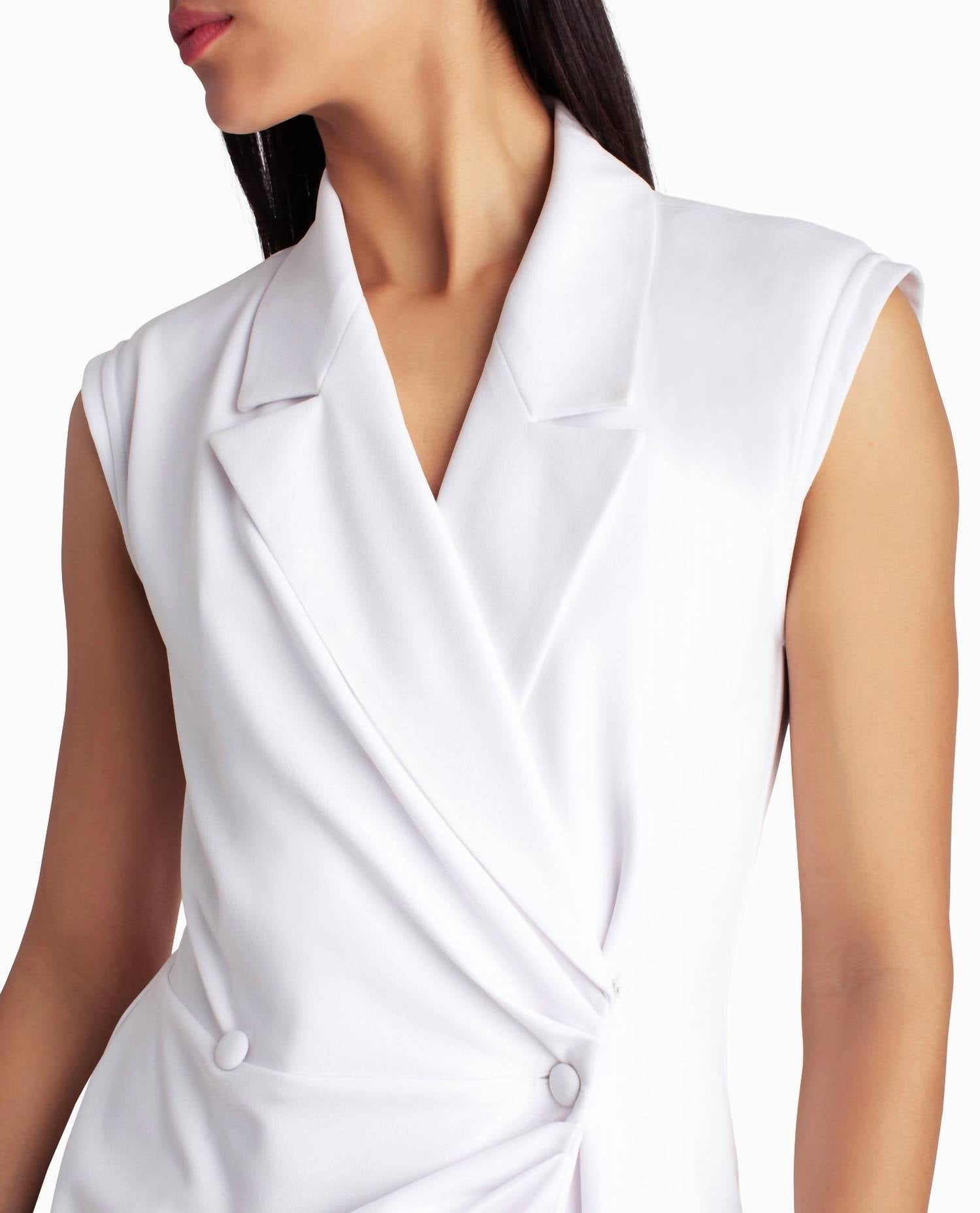 Nicole Miller - Vivienne Crepe Sleeveless Coat Dress