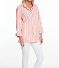 Multiples - Wire Collar Stripe Blouse
