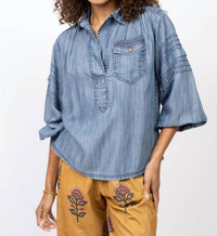 Ivy Jane - Tuck Sleeve Popover Shirt