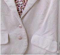 Aratta - Women Corduroy Blazer With Velvet Patches