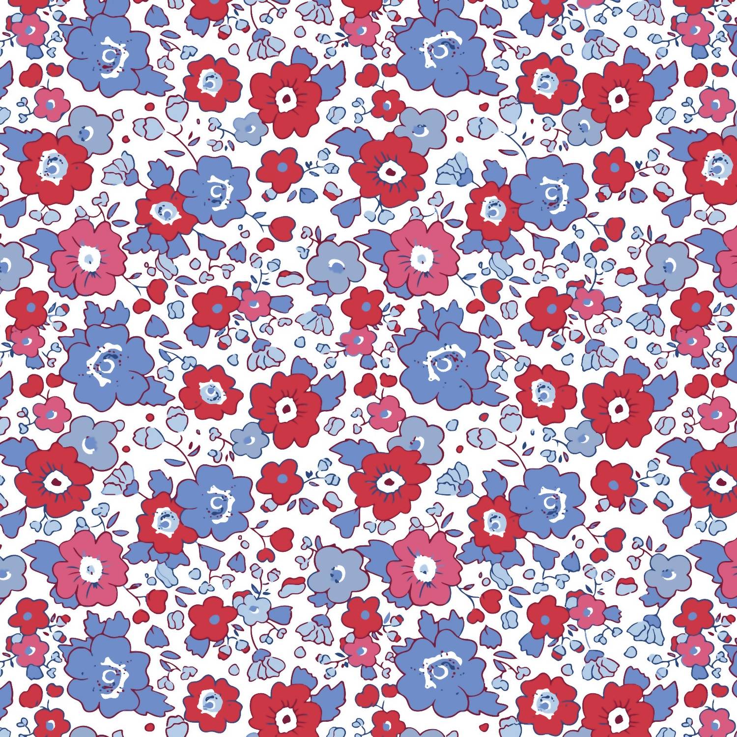 lila + hayes Kids Ava Pajama Set in freedom floral - kids' sleepwear - detail view
