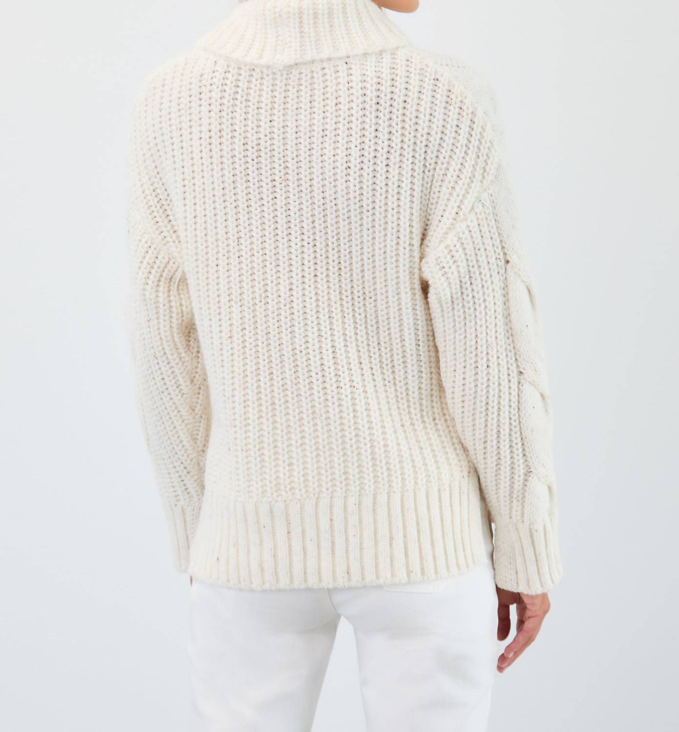 Fdj - Cowl Neck Cable Sweater