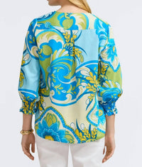 Foxcroft - Alicia Tropical Jacobean Popover Shirt